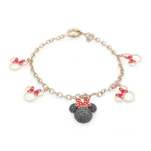 10K Yellow Gold Women's Fashion Minnie Bracelet / CZ / Size: 7.5 " / Weight: 5.7 GR / P71B-72