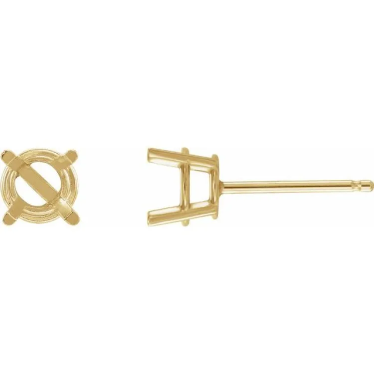 14K Yellow 7 mm Lab-Grown Yellow Sapphire Stud Earrings