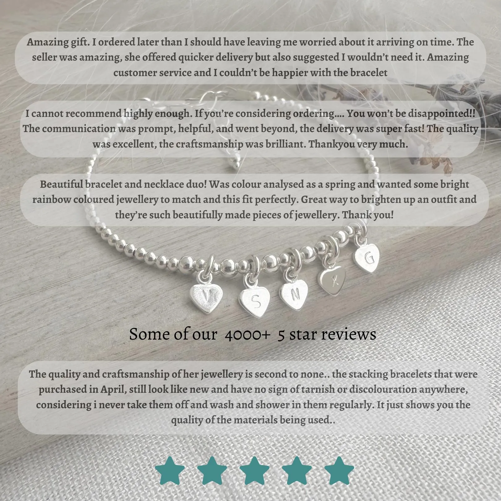 16th Birthday March Birthstone Bracelet, Personalised Initial 16 tag Birthday Gift in Sterling Silver