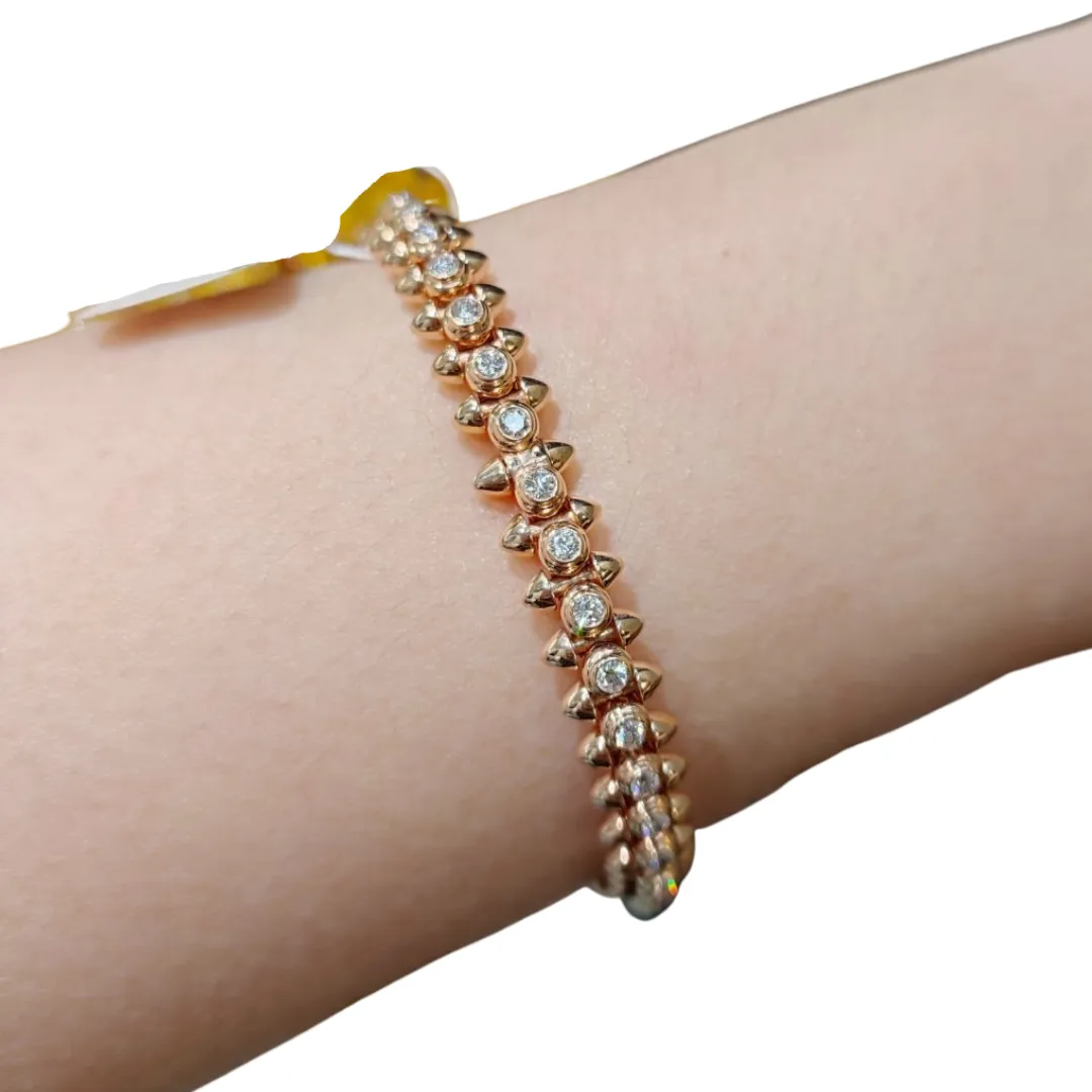 3.5CT Clash Diamond Bangle 18K Gold