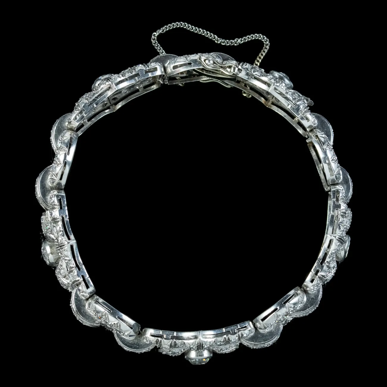 Art Deco Diamond Bracelet Platinum 9ct Of Diamond
