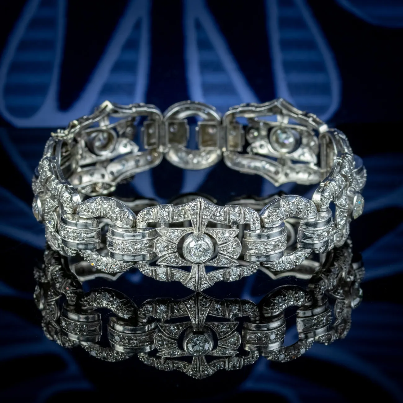 Art Deco Diamond Bracelet Platinum 9ct Of Diamond