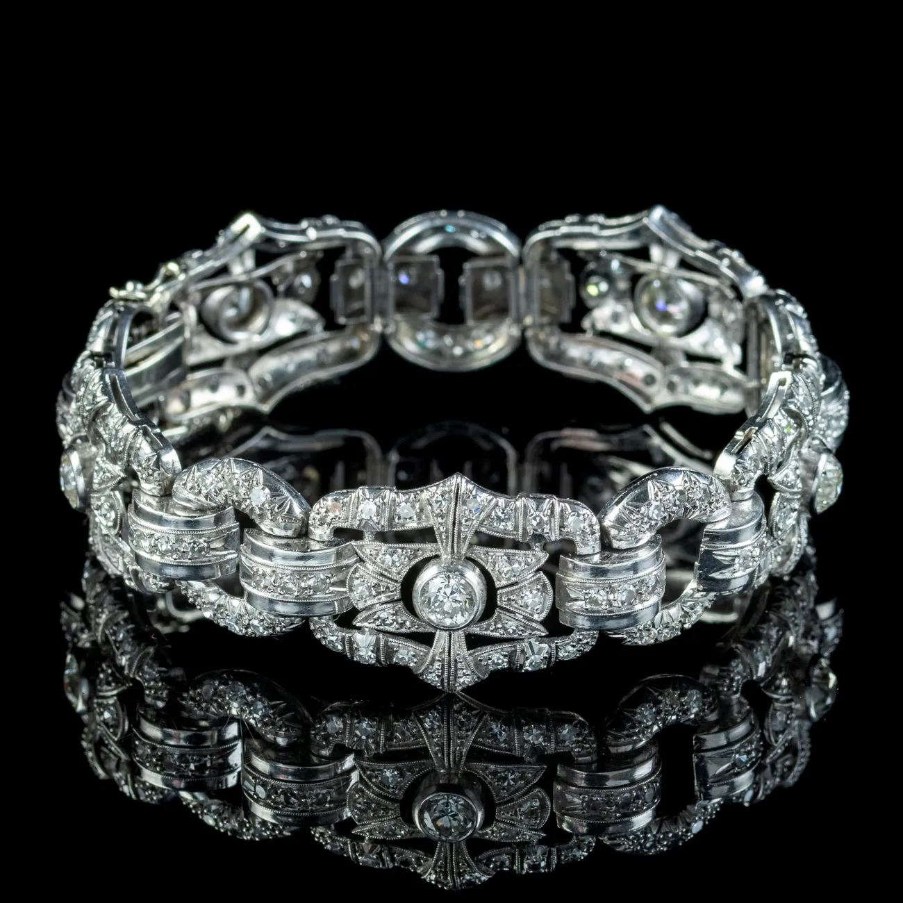 Art Deco Diamond Bracelet Platinum 9ct Of Diamond