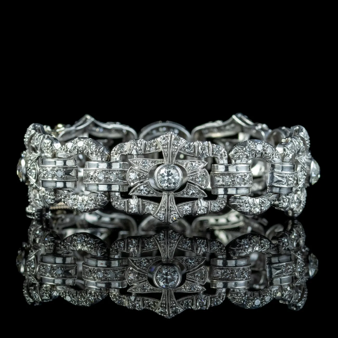 Art Deco Diamond Bracelet Platinum 9ct Of Diamond