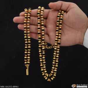 Artisanal Design Gold Plated Rudraksha Mala with Bracelet for Men (MB-A352-B961)
