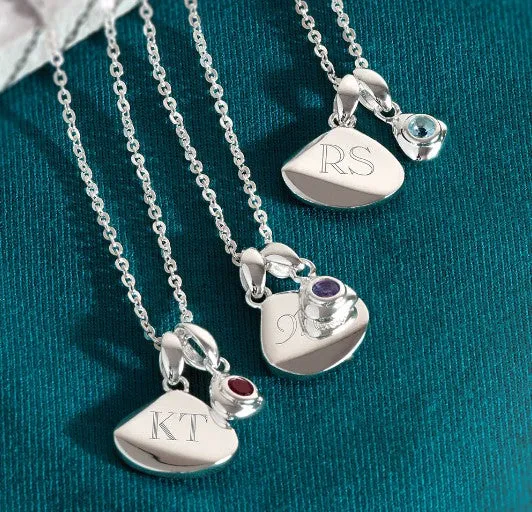Coast July Birthstone Synthetic Ruby Tag Necklace