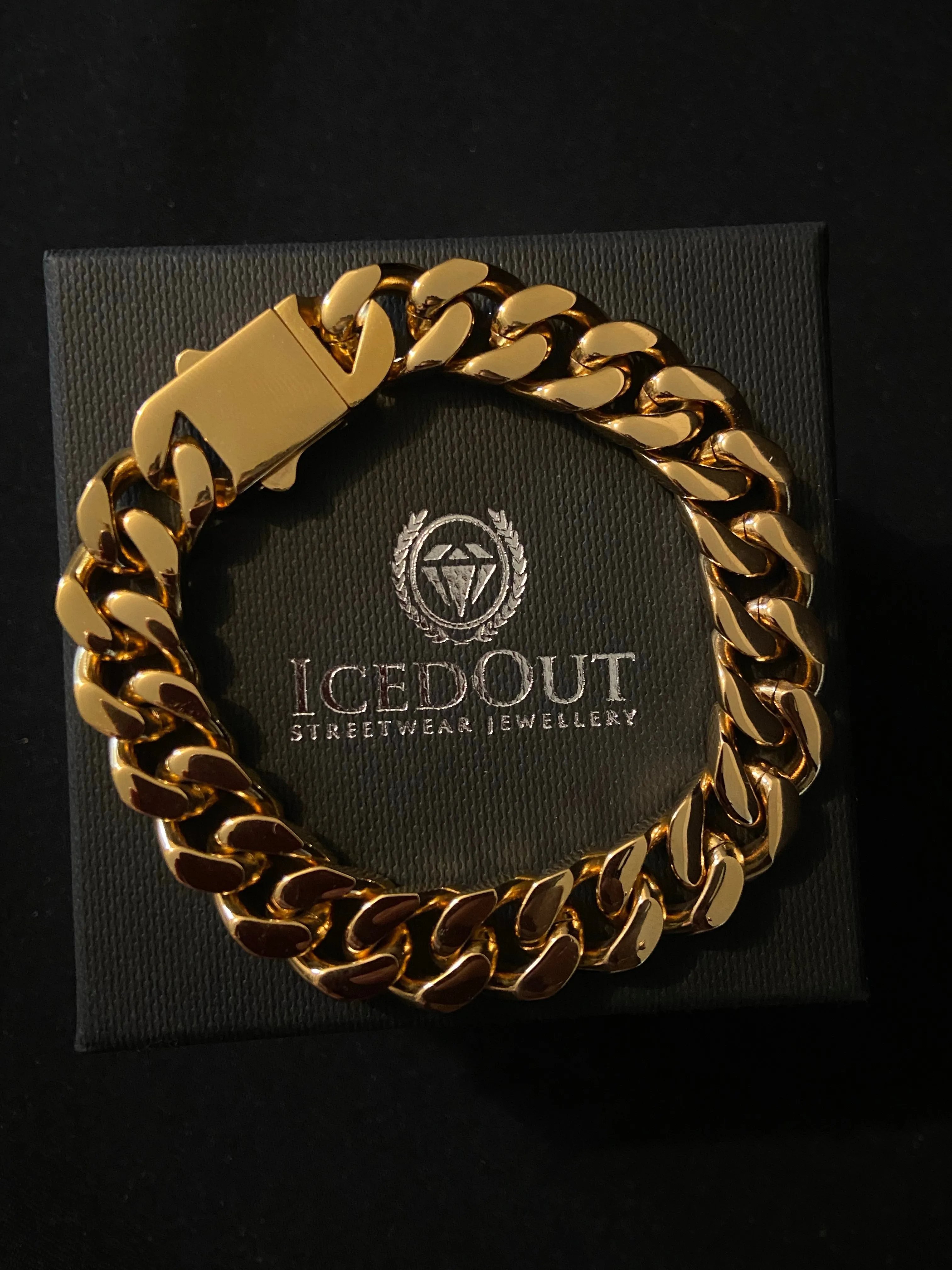 Cuban bracelet - gold (12mm)