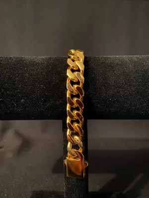 Cuban bracelet - gold (12mm)