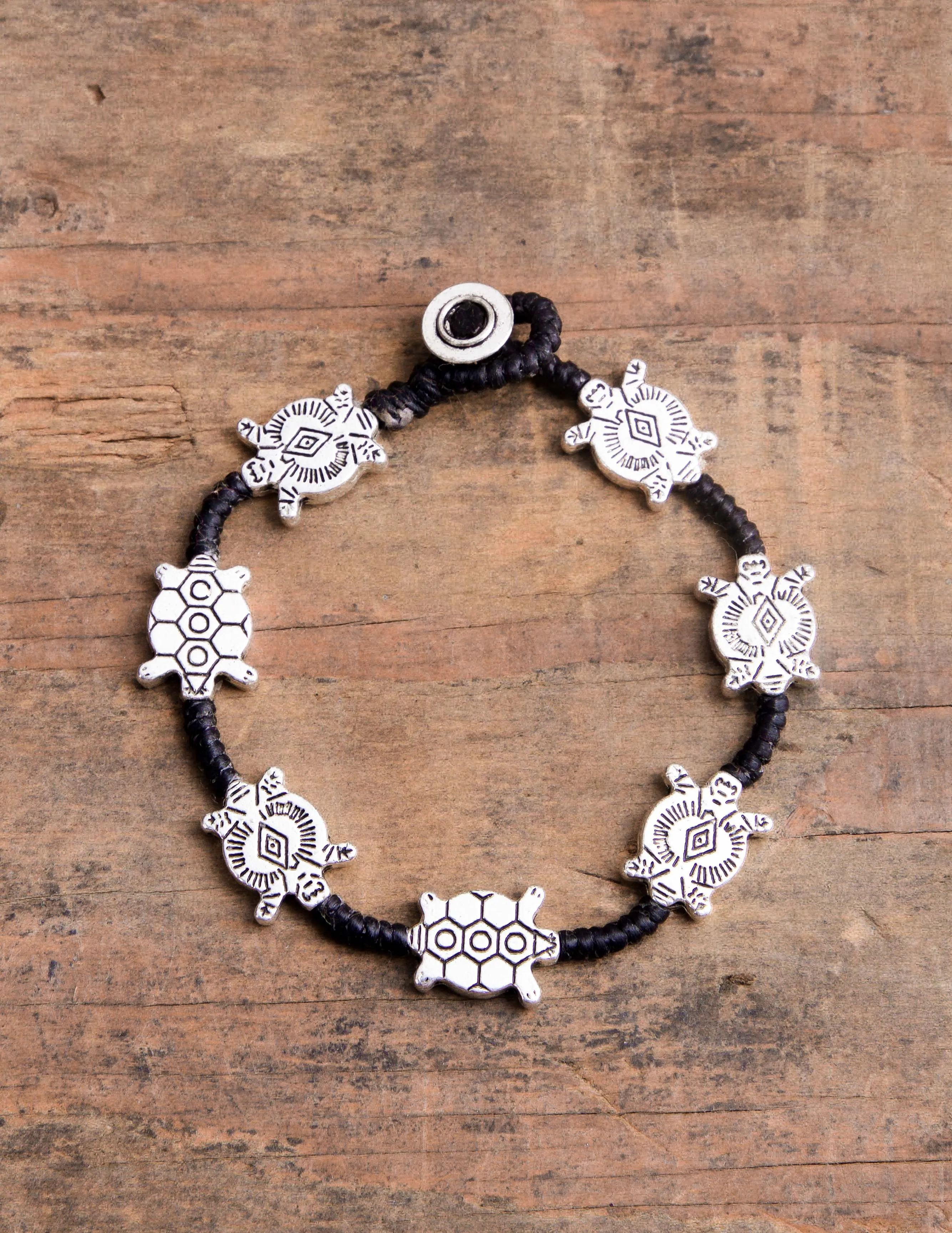Etched Tribal Turtle Alloy Bracelet