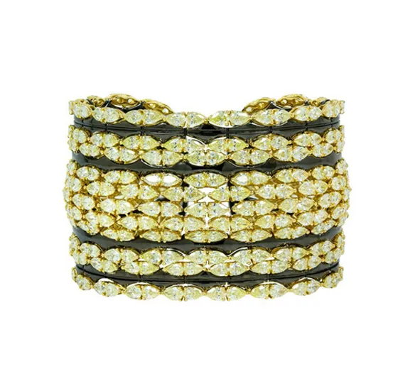 Etho Maria 37.45 CT Yellow Diamond Elegance Bangle Bracelet