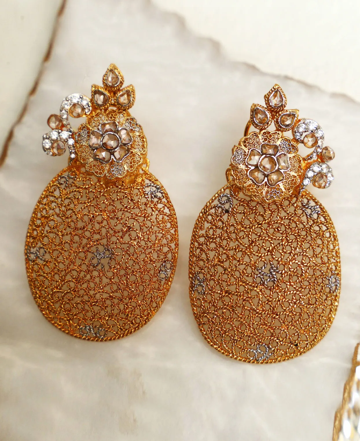 Filigree Oval Earrings