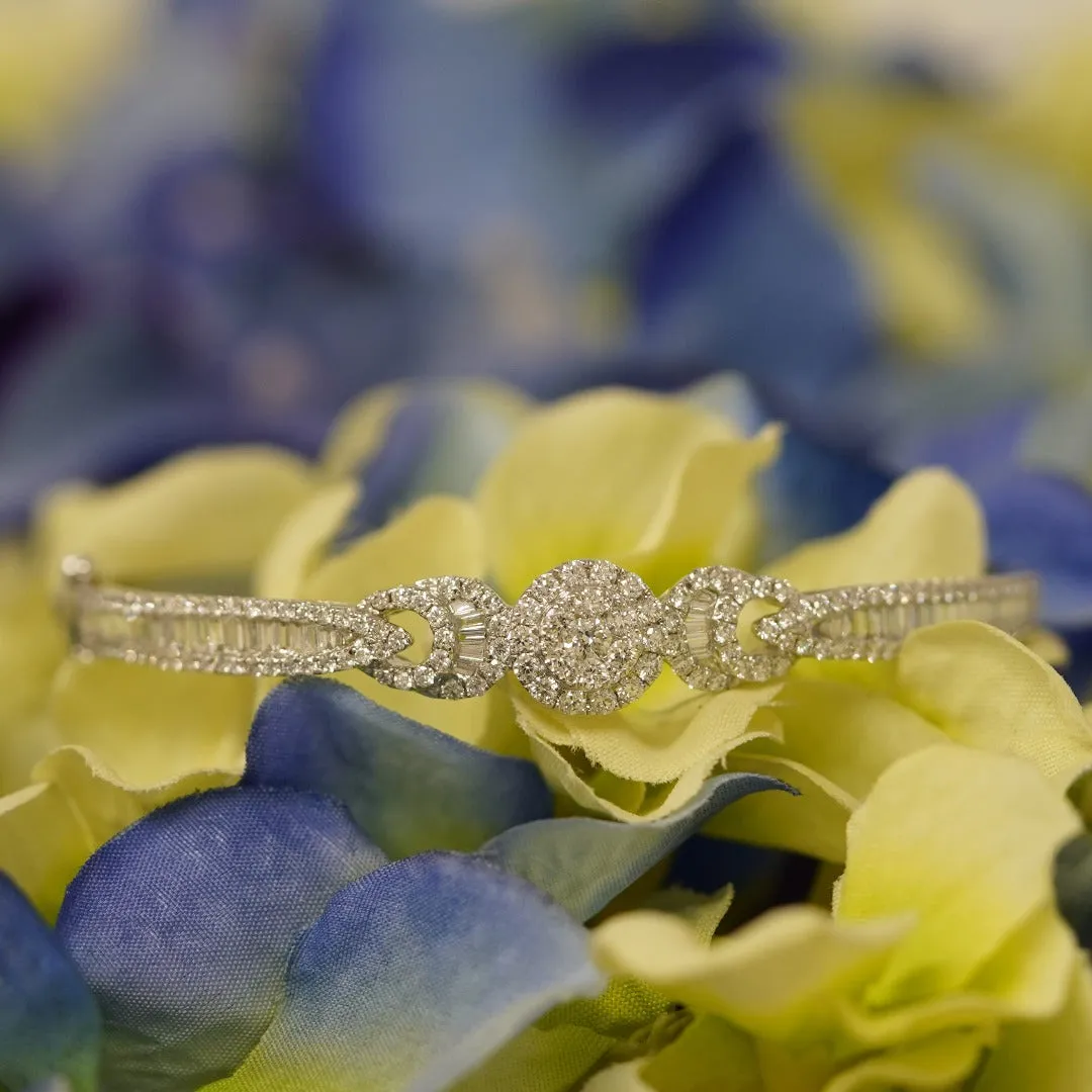 FINITE - 18K White Gold Diamond Bangle