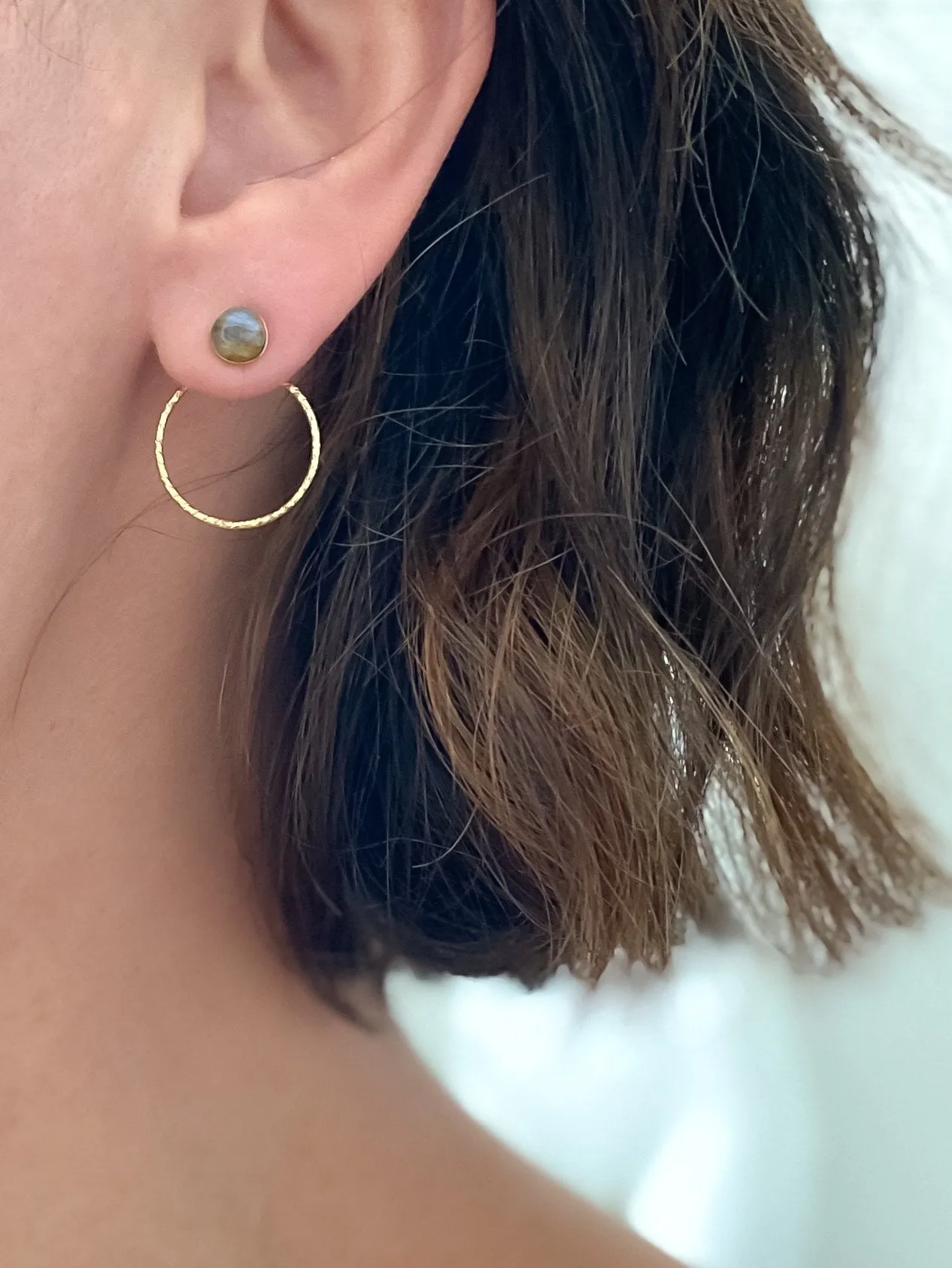 Gem Stud Hoop
