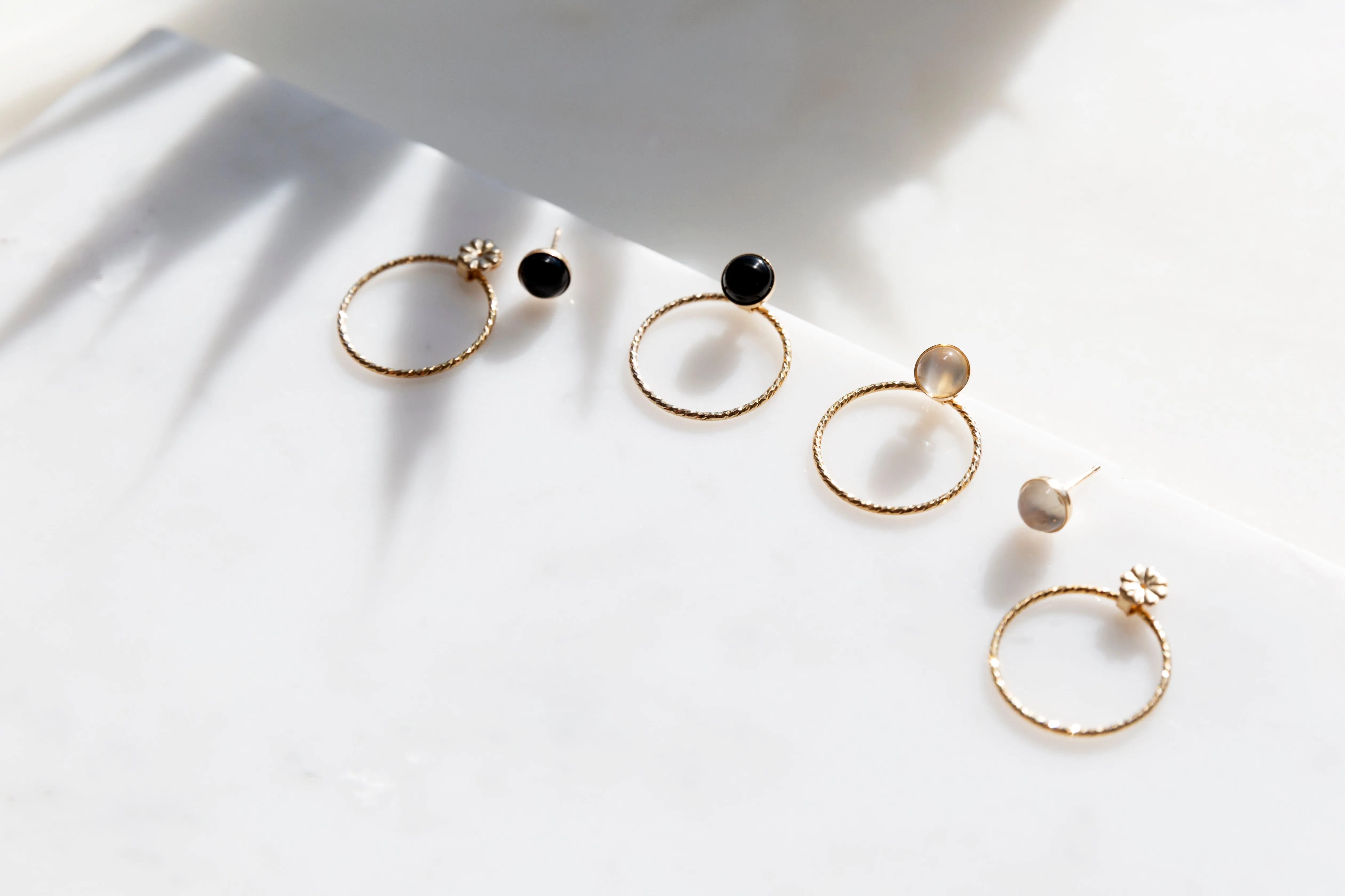 Gem Stud Hoop