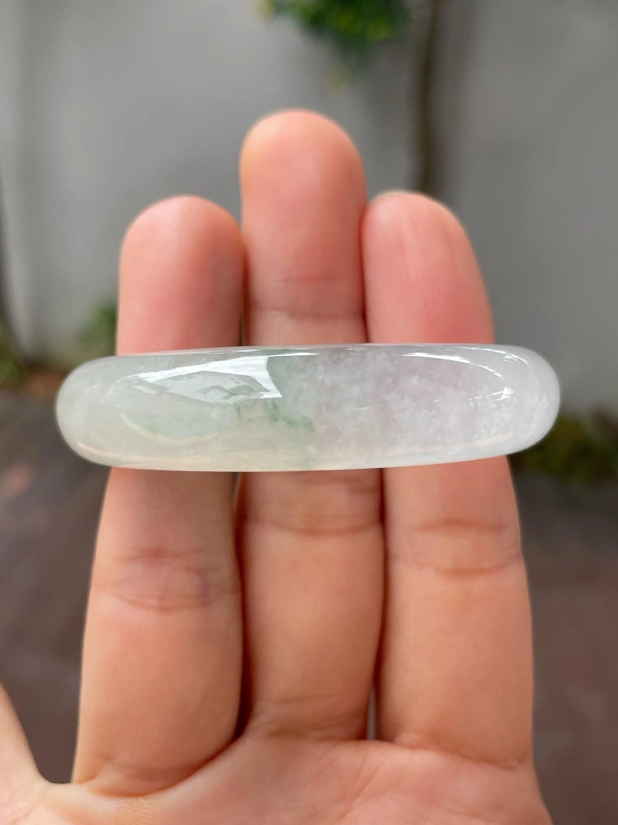Icy Jadeite Bangle | 54mm (NJBA016)
