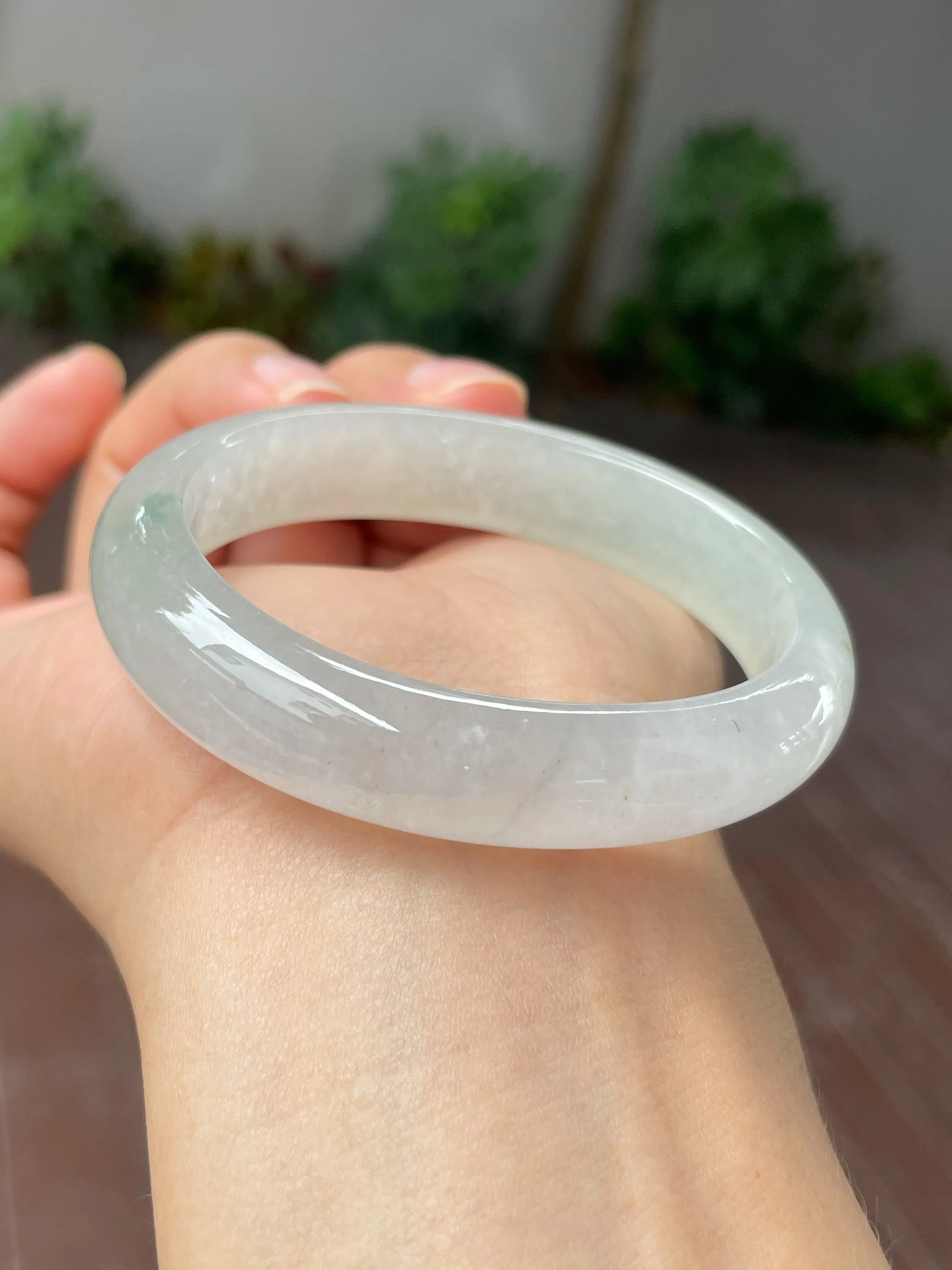 Icy Jadeite Bangle | 54mm (NJBA016)