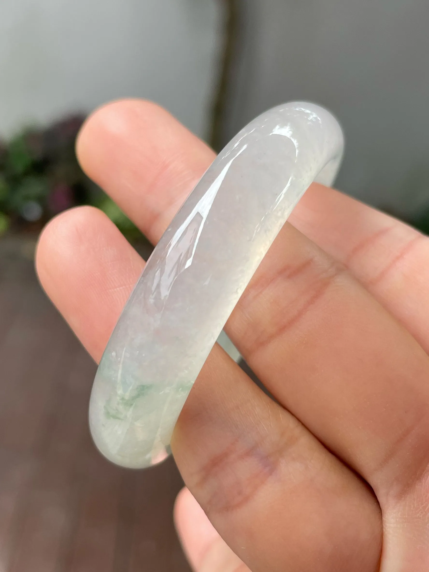 Icy Jadeite Bangle | 54mm (NJBA016)