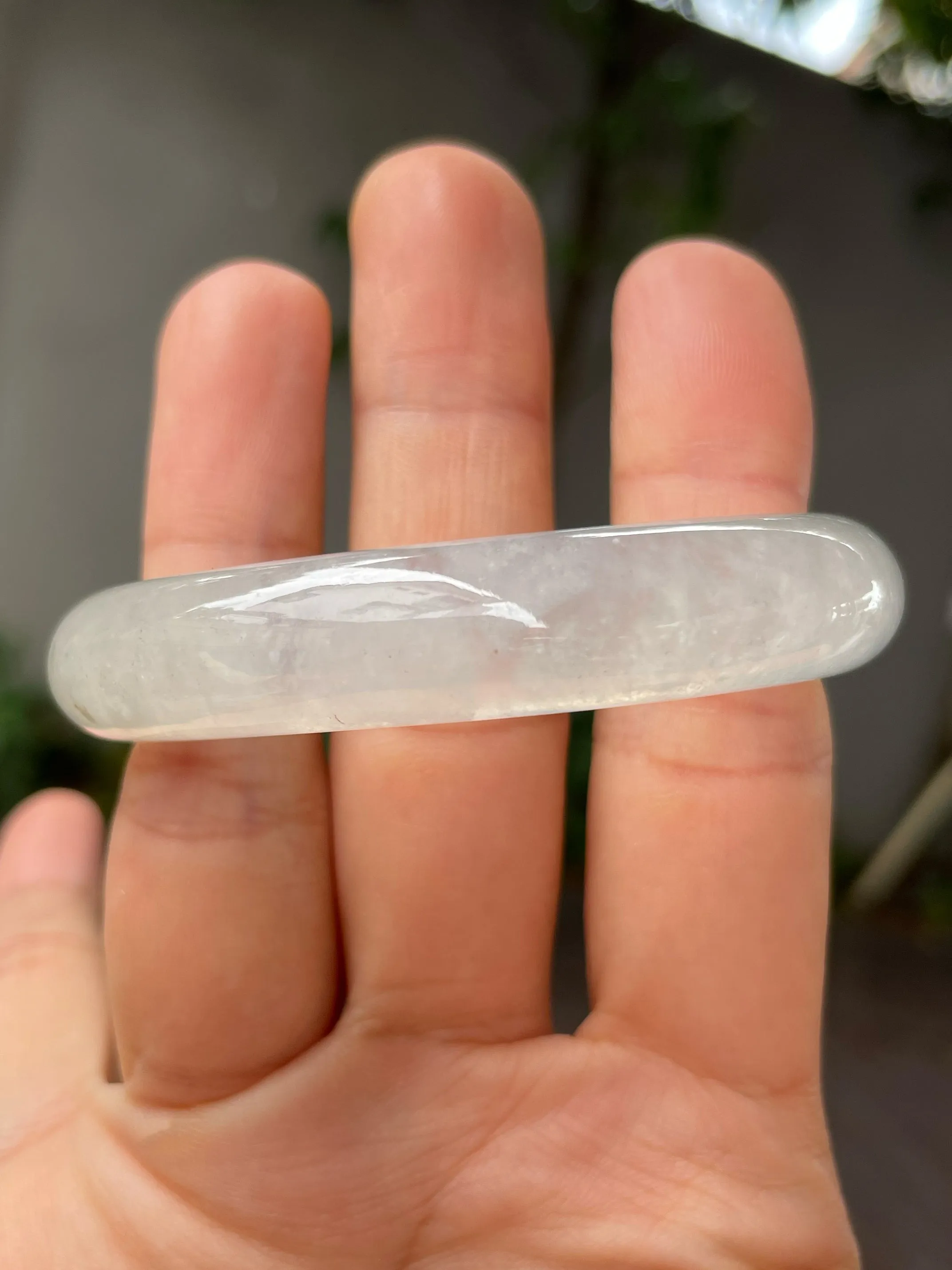 Icy Jadeite Bangle | 54mm (NJBA016)