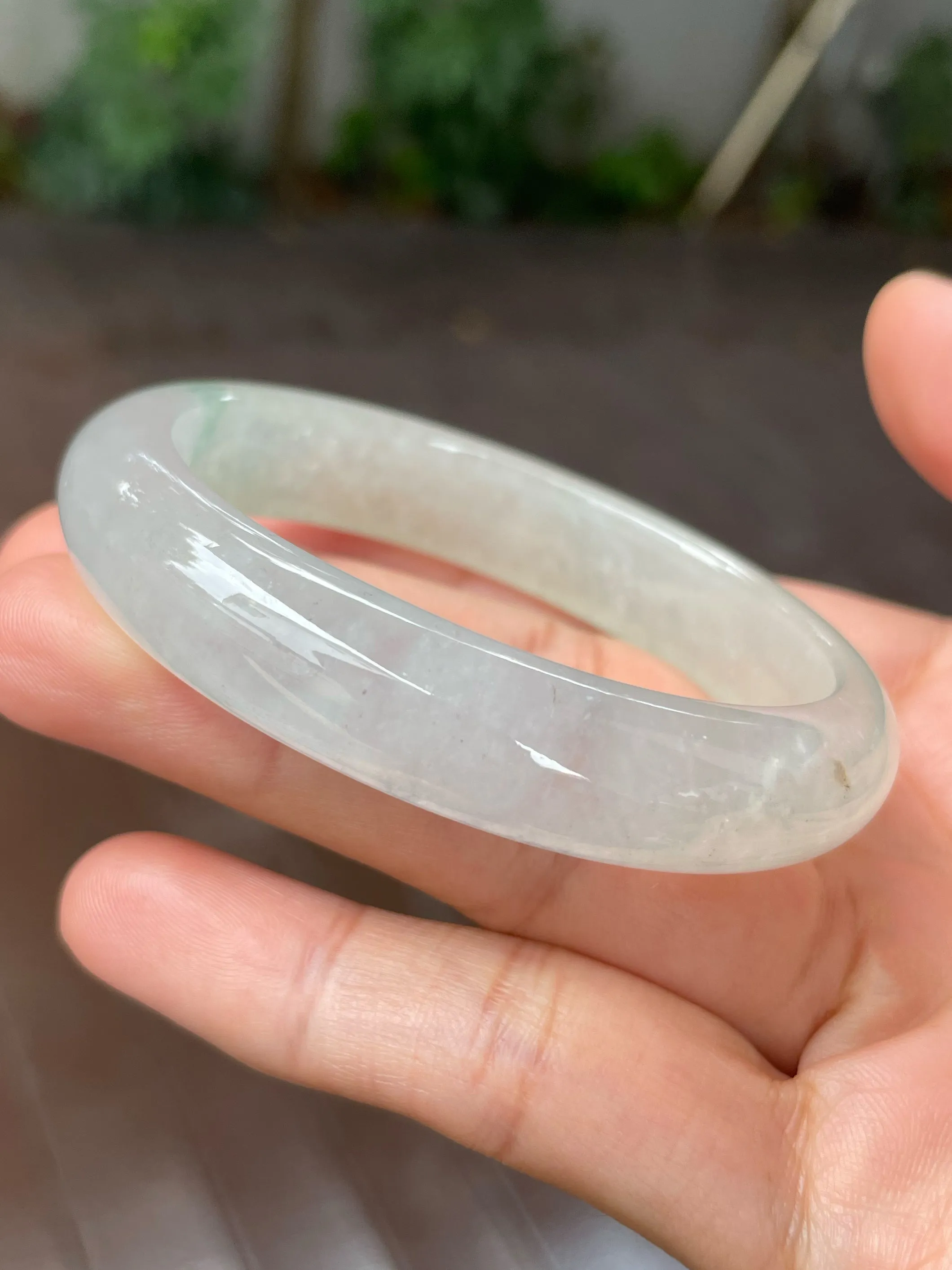Icy Jadeite Bangle | 54mm (NJBA016)