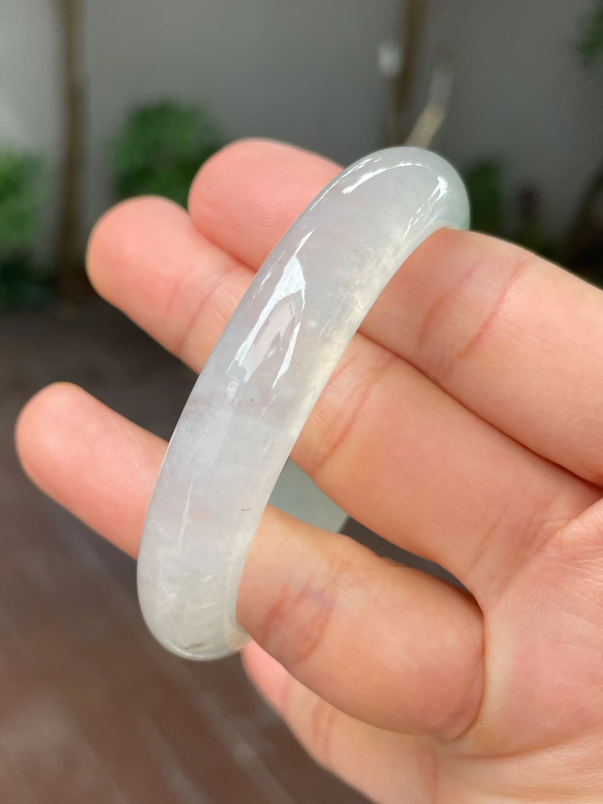 Icy Jadeite Bangle | 54mm (NJBA016)