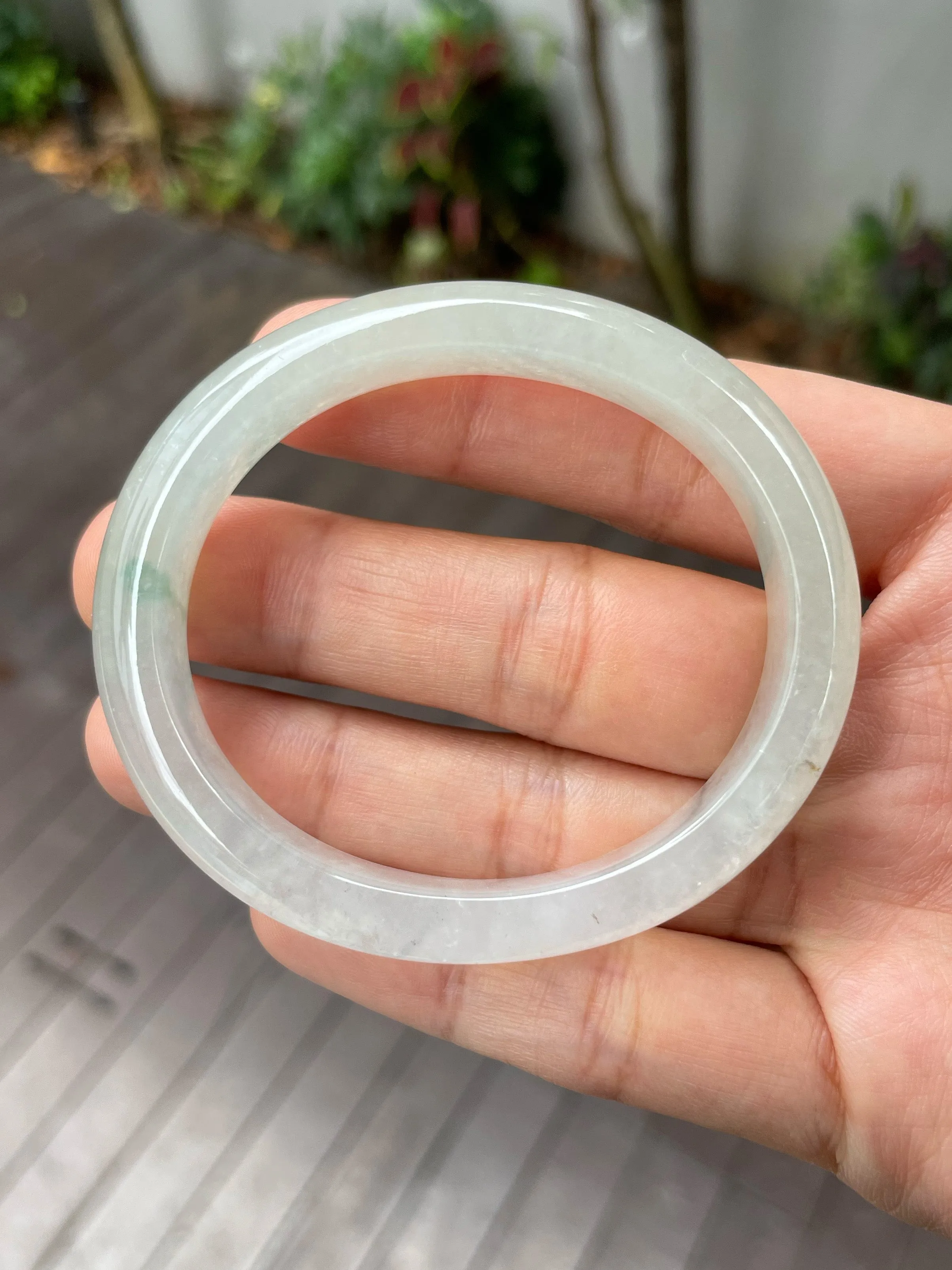 Icy Jadeite Bangle | 54mm (NJBA016)