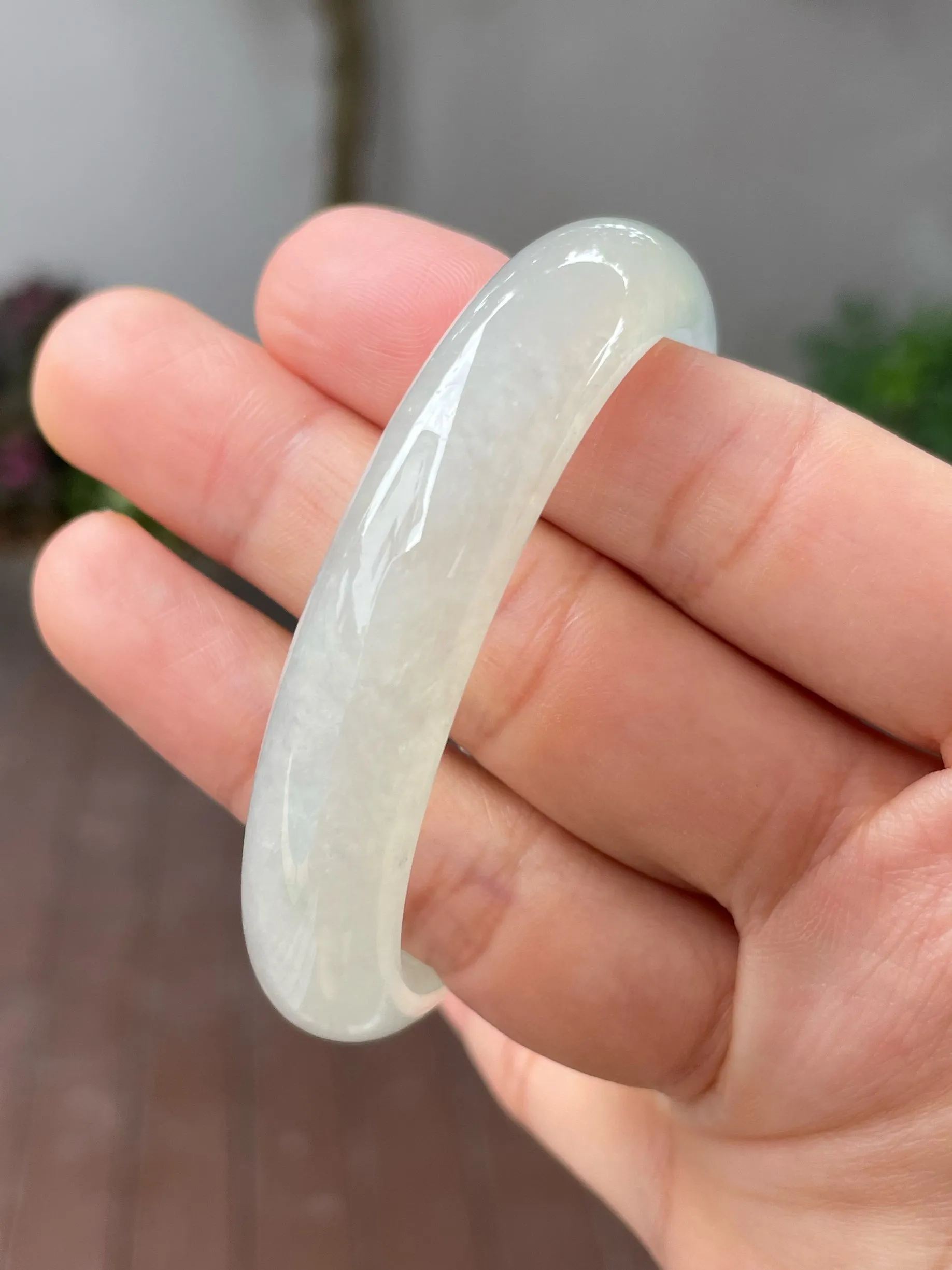 Icy Jadeite Bangle | 54mm (NJBA016)