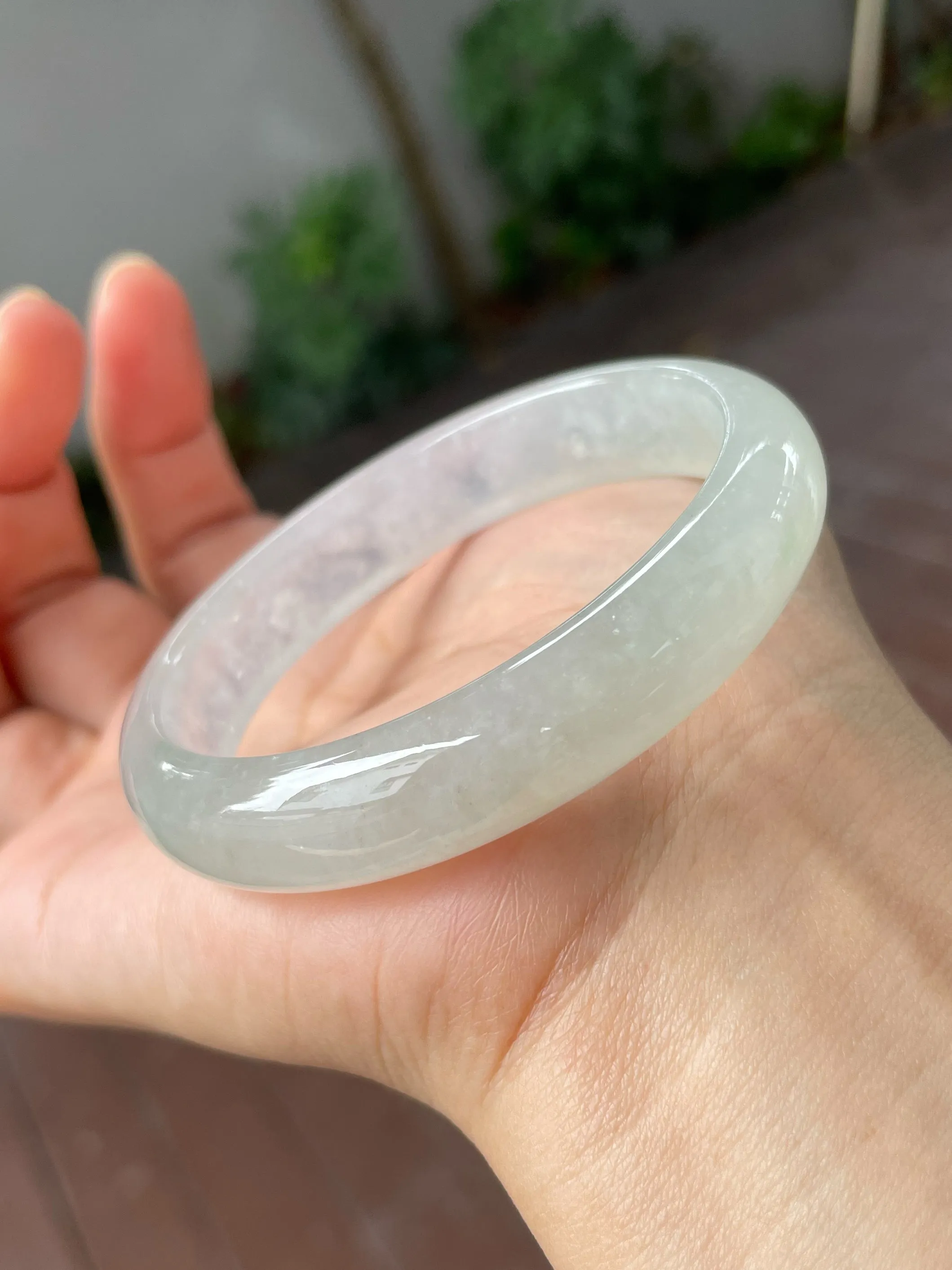 Icy Jadeite Bangle | 54mm (NJBA016)