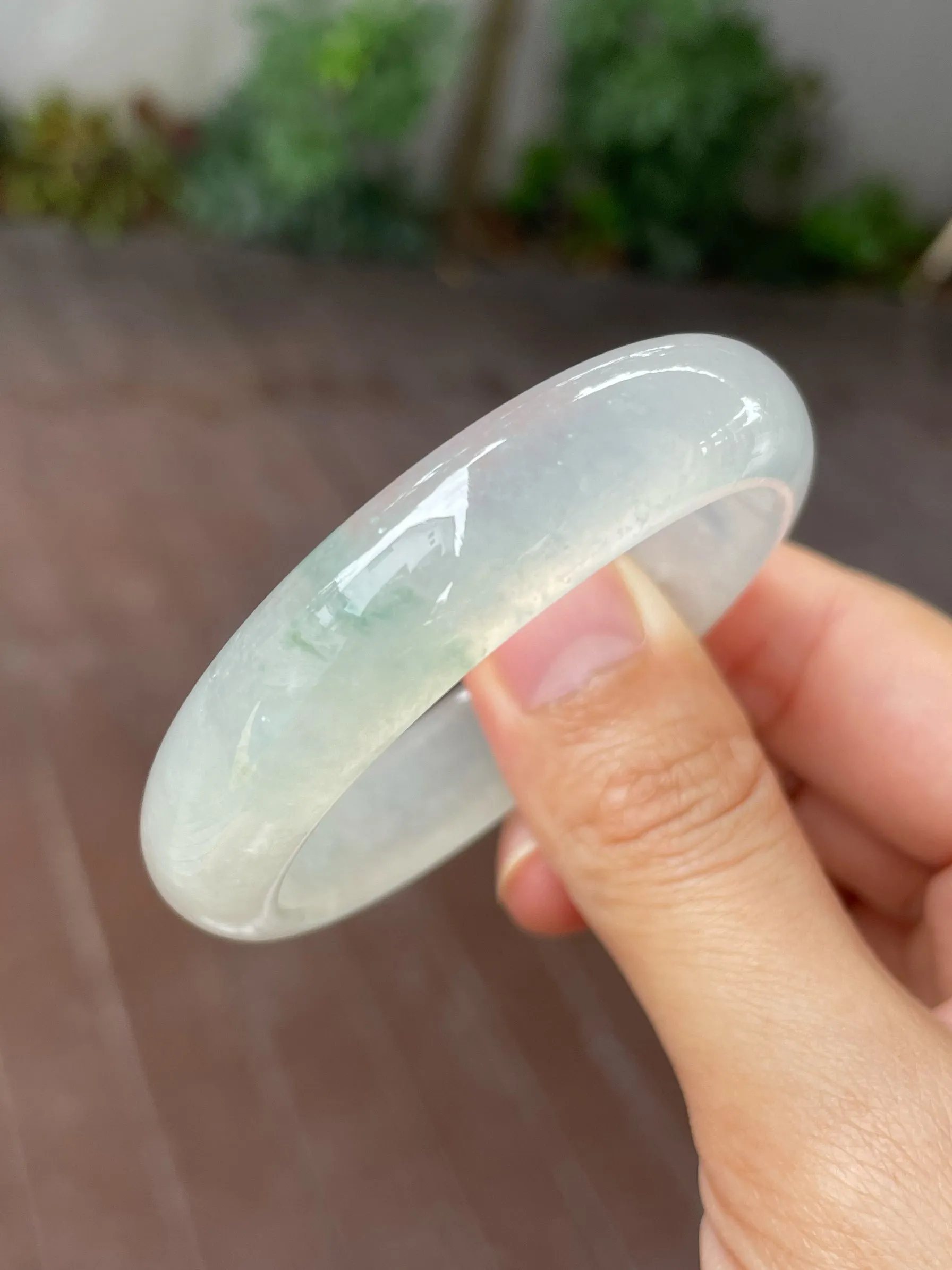 Icy Jadeite Bangle | 54mm (NJBA016)