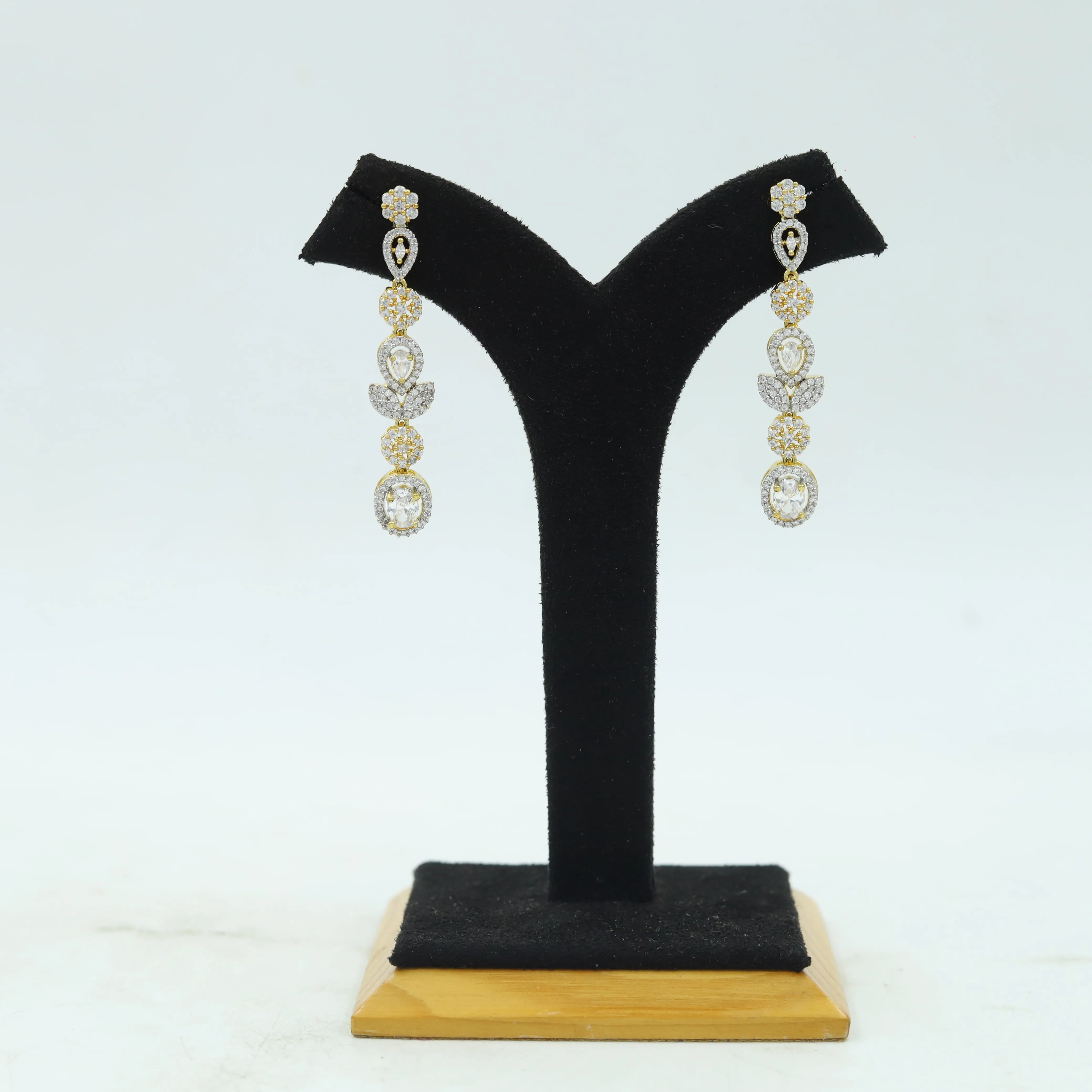 Long Neck Zircon/AD Necklace Set 11815-31