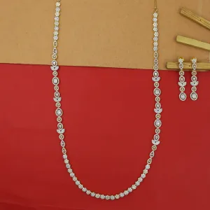 Long Neck Zircon/AD Necklace Set 11815-31