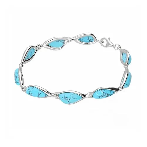 MILENA Bracelet Silver and Turquoise Stones