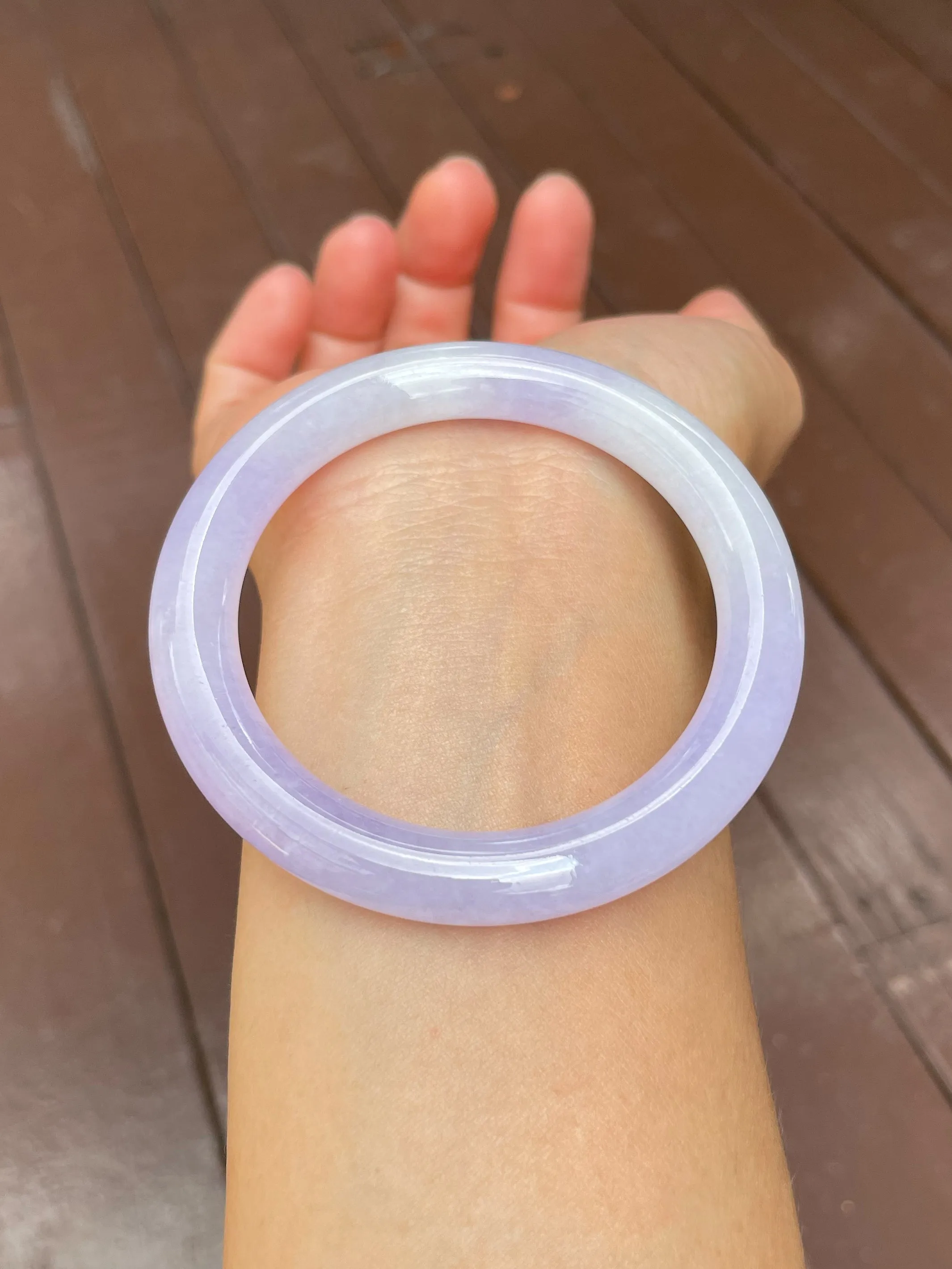 Pink Lavender Jade Bangle | 55mm (NJBA105)