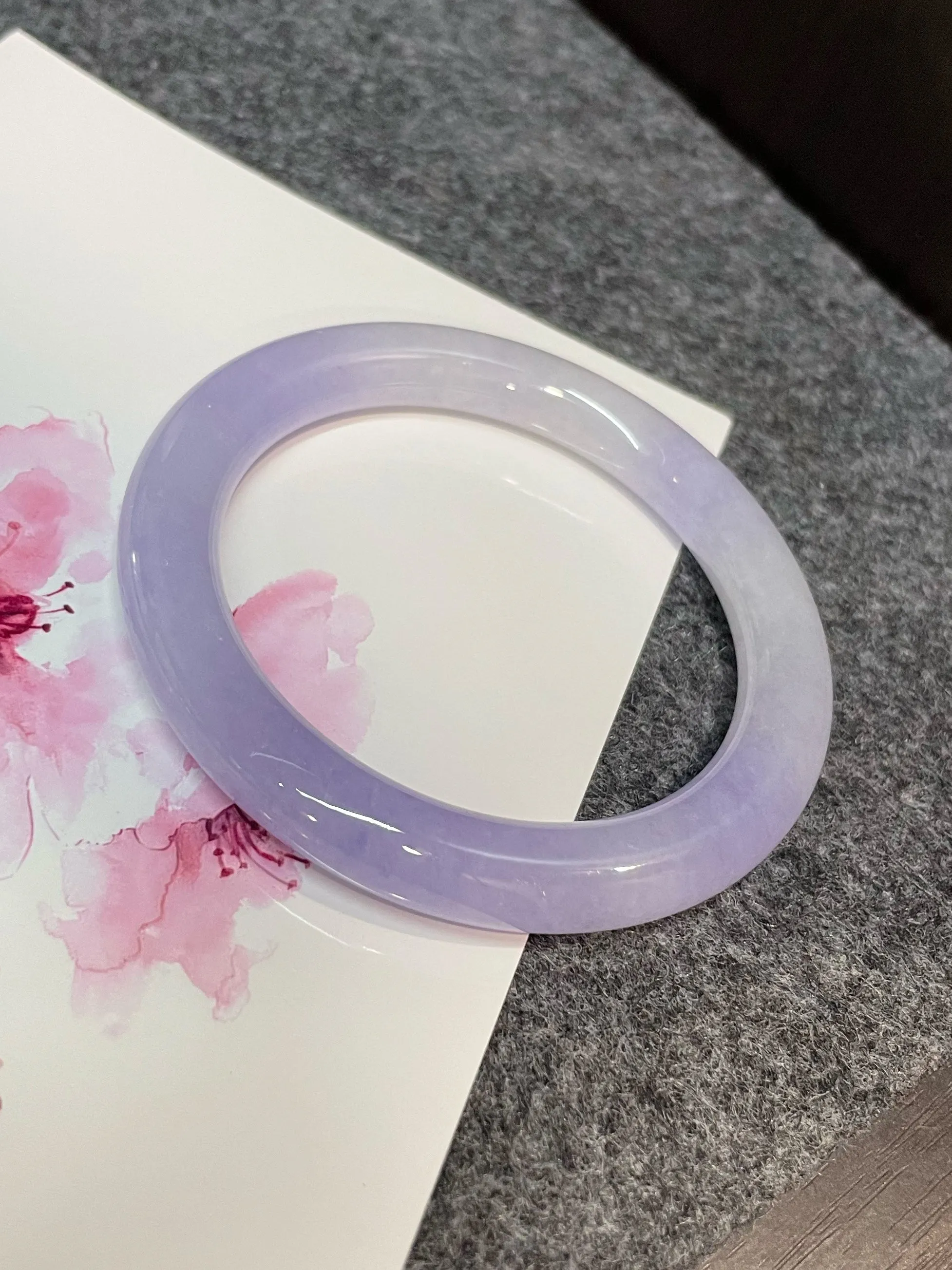 Pink Lavender Jade Bangle | 55mm (NJBA105)