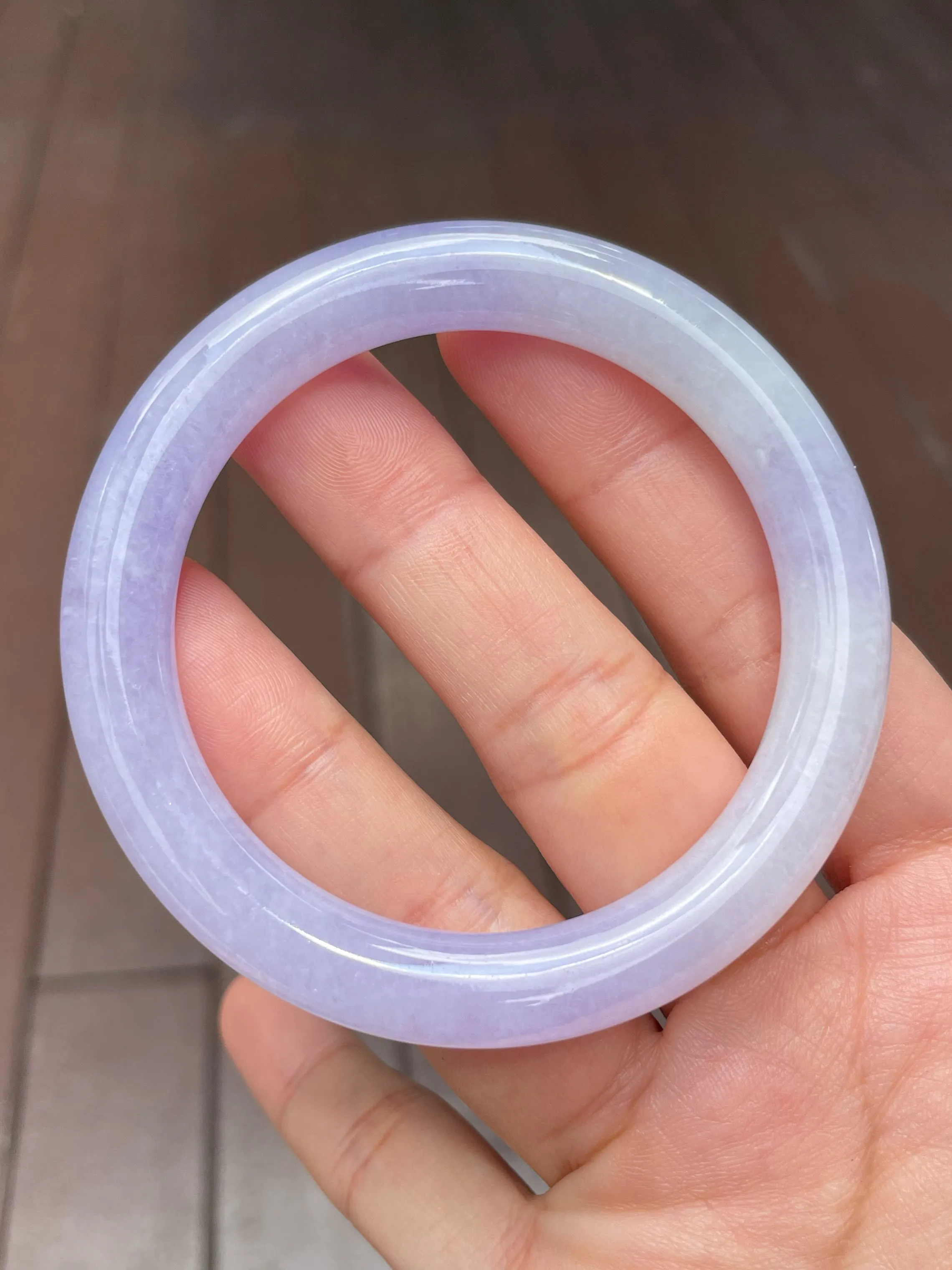 Pink Lavender Jade Bangle | 55mm (NJBA105)