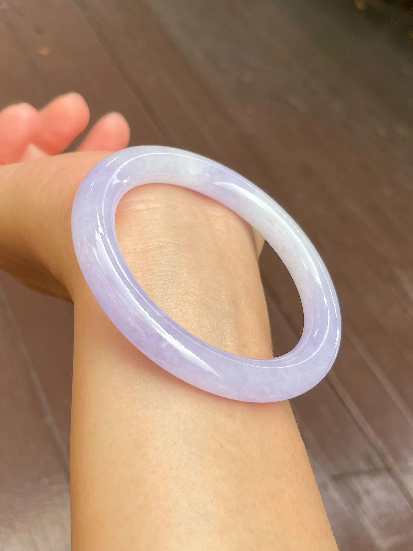 Pink Lavender Jade Bangle | 55mm (NJBA105)