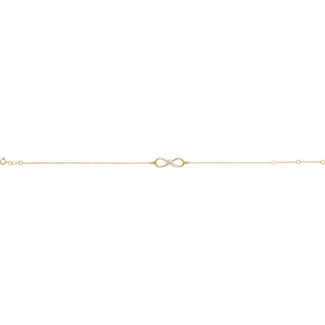 Platinum 14k Yellow Rose White Gold 1/8 CTW Diamond Eternity Bracelet
