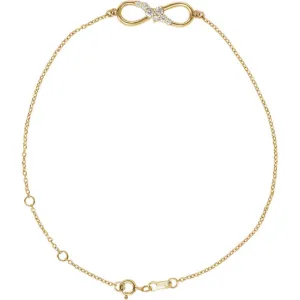 Platinum 14k Yellow Rose White Gold 1/8 CTW Diamond Eternity Bracelet