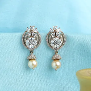 Rose Gold Zircon/AD Earring 9798-4897