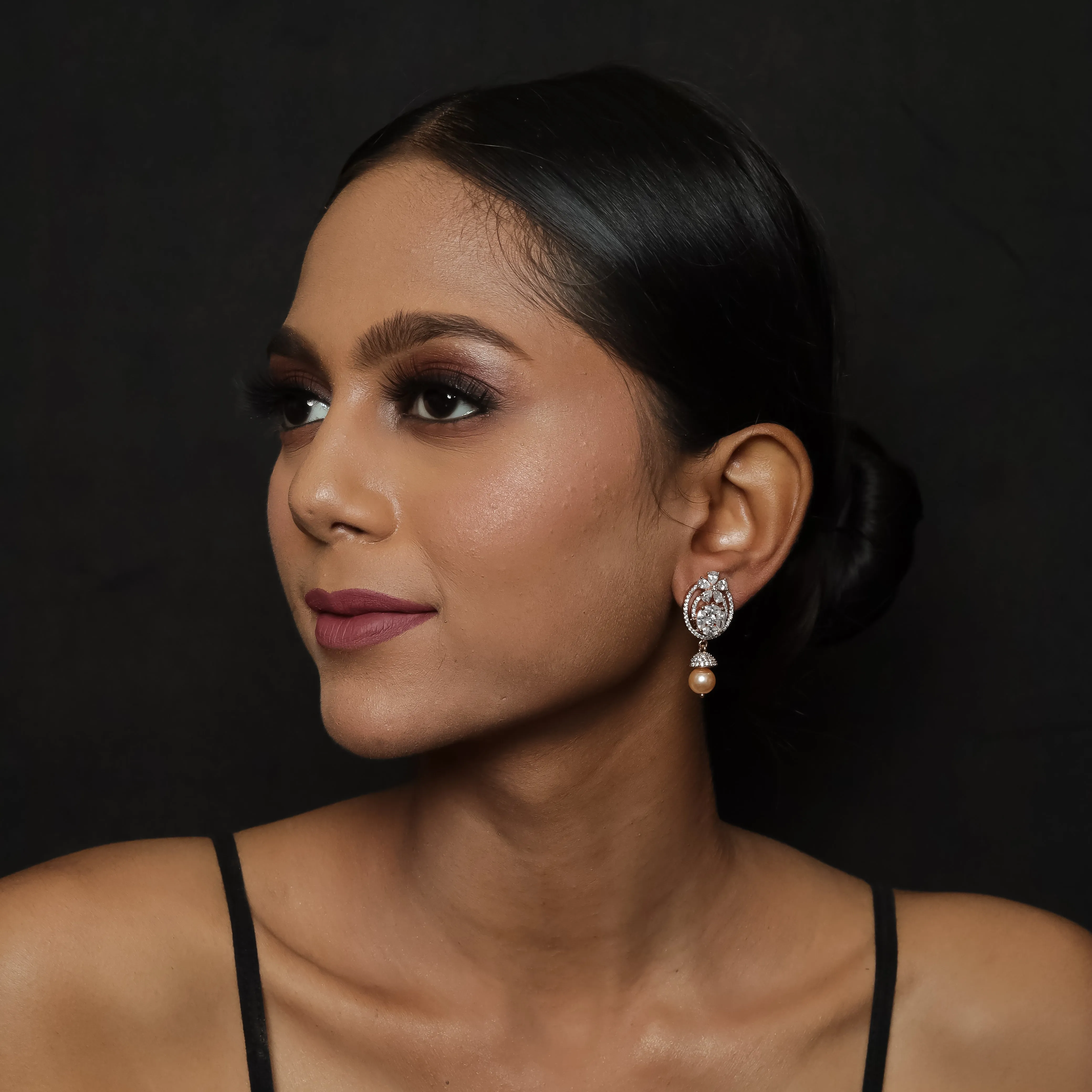 Rose Gold Zircon/AD Earring 9798-4897