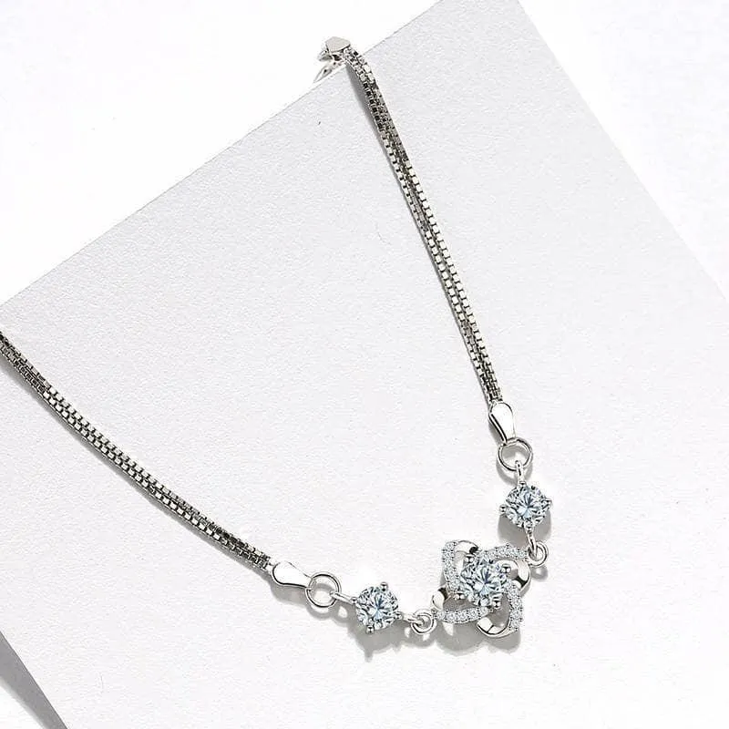 Round Diamond Space Love Bracelet