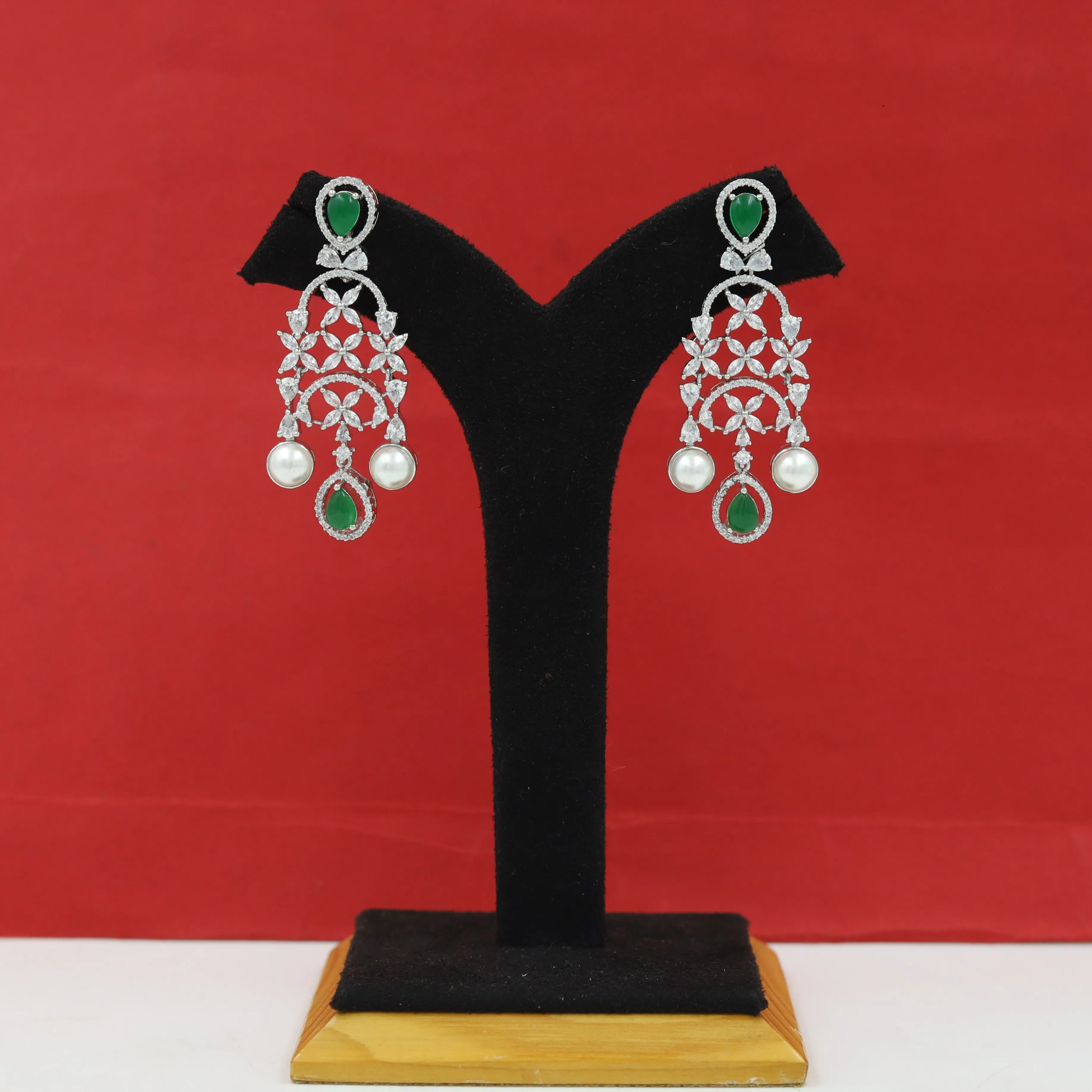 Round Neck Zircon/AD Necklace Set 6014-68