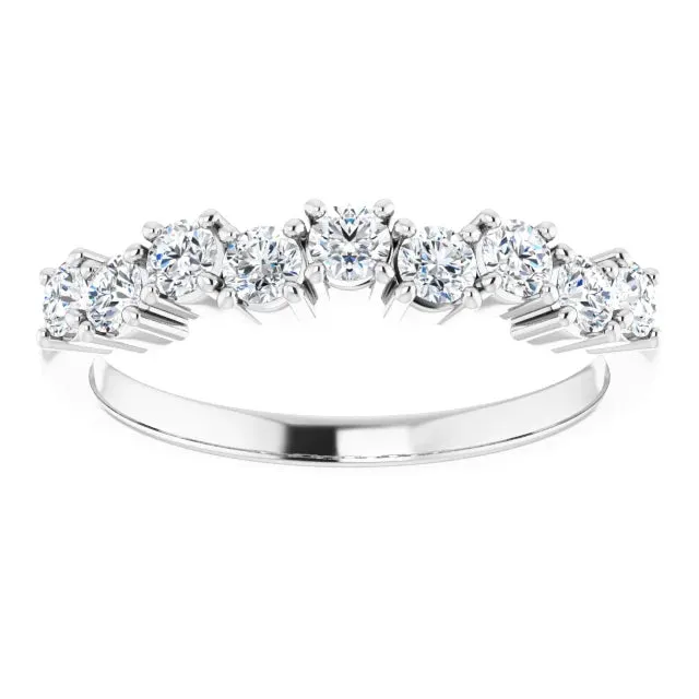 Round Staggered Anniversary Band