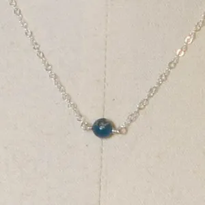 Ruby Zoisite Tiny Single Gemstone Necklace