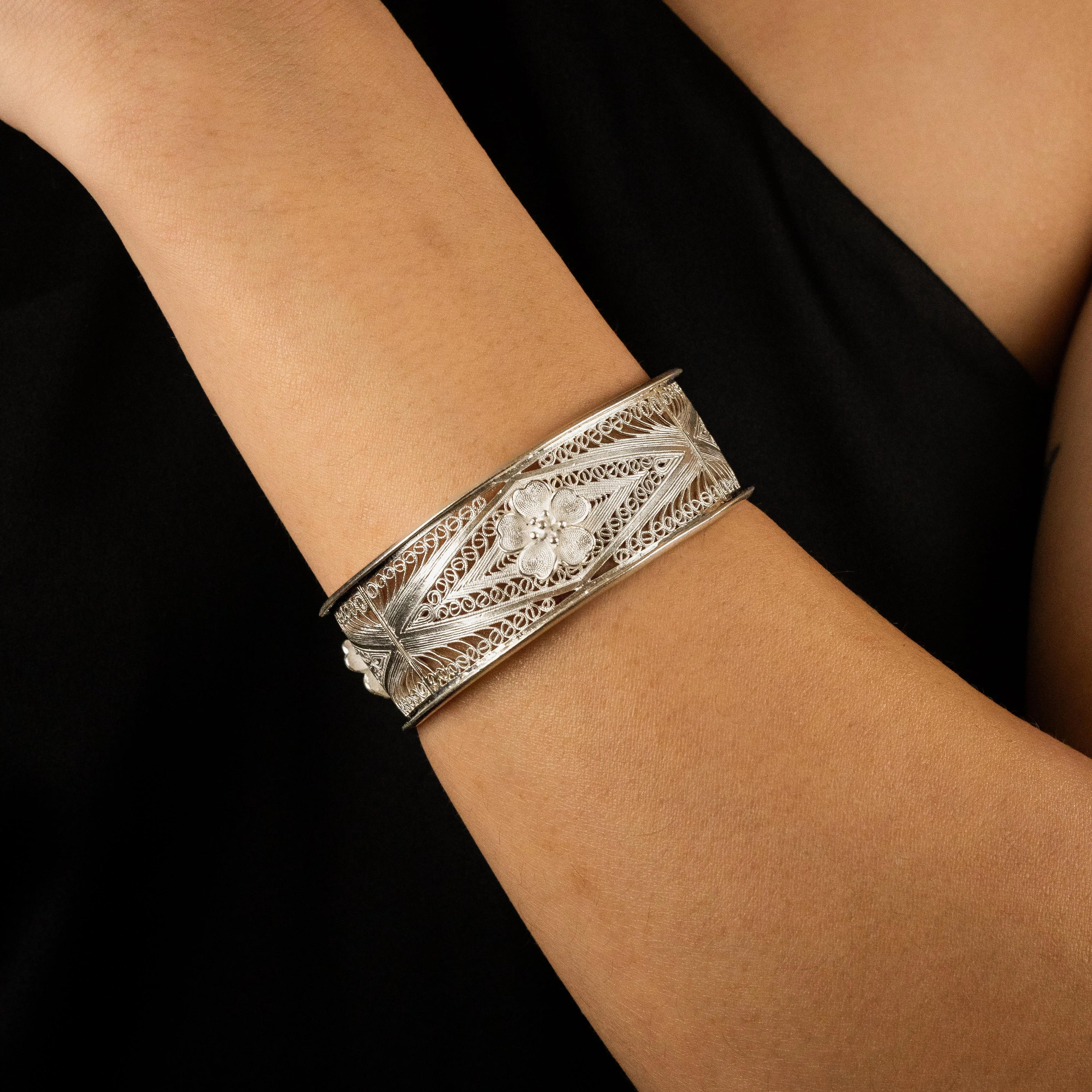 Sakura Relief Cuff Bracelet