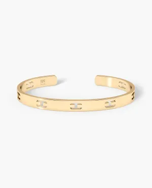 SHADOW BRIGGS Gold Cuff Bangle Bracelet