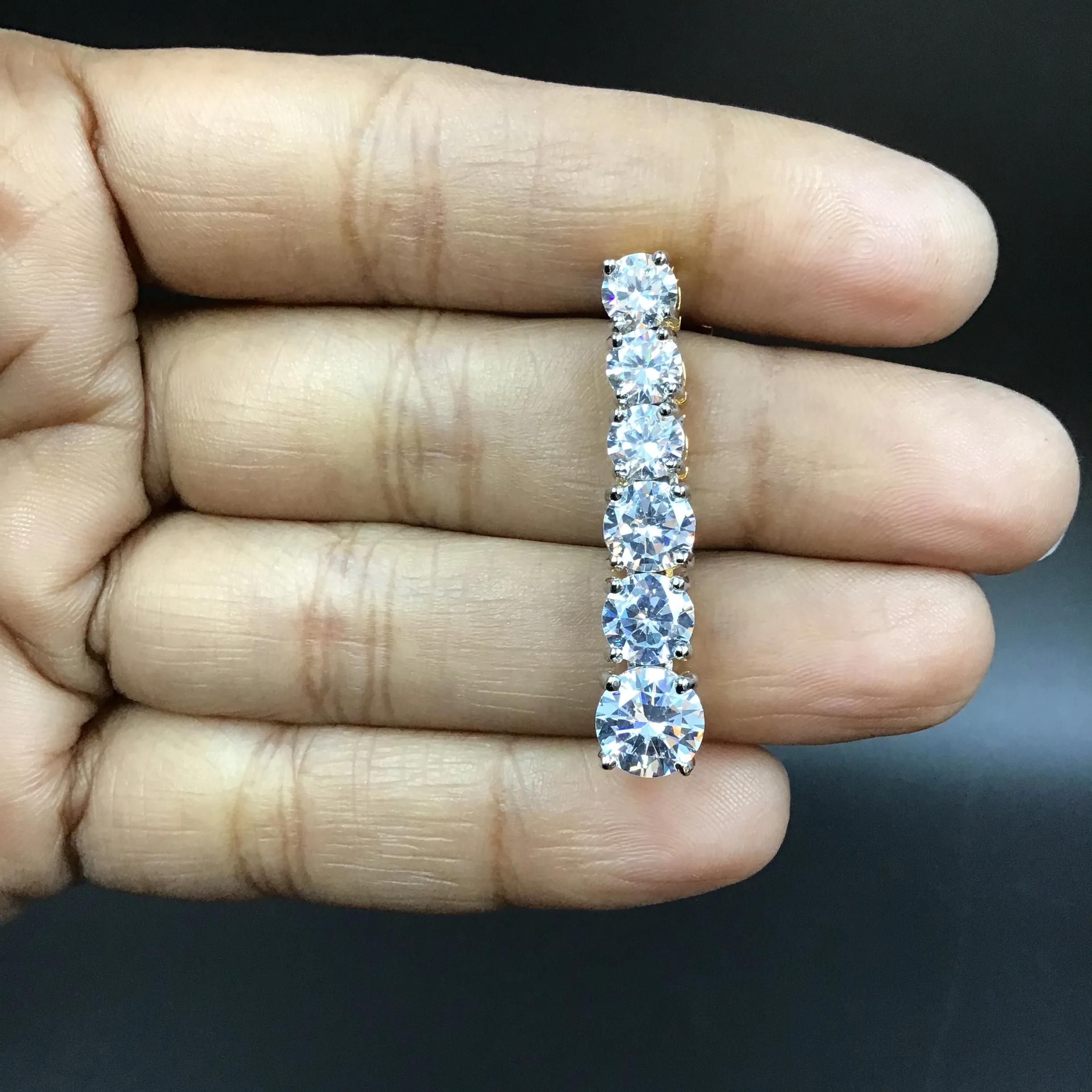 Single Line Round Neck Zircon/AD Necklace 3269-08
