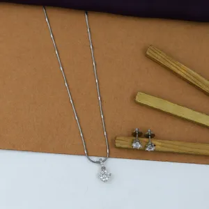 Solitaire Pendant Set Zircon/AD 8659-08