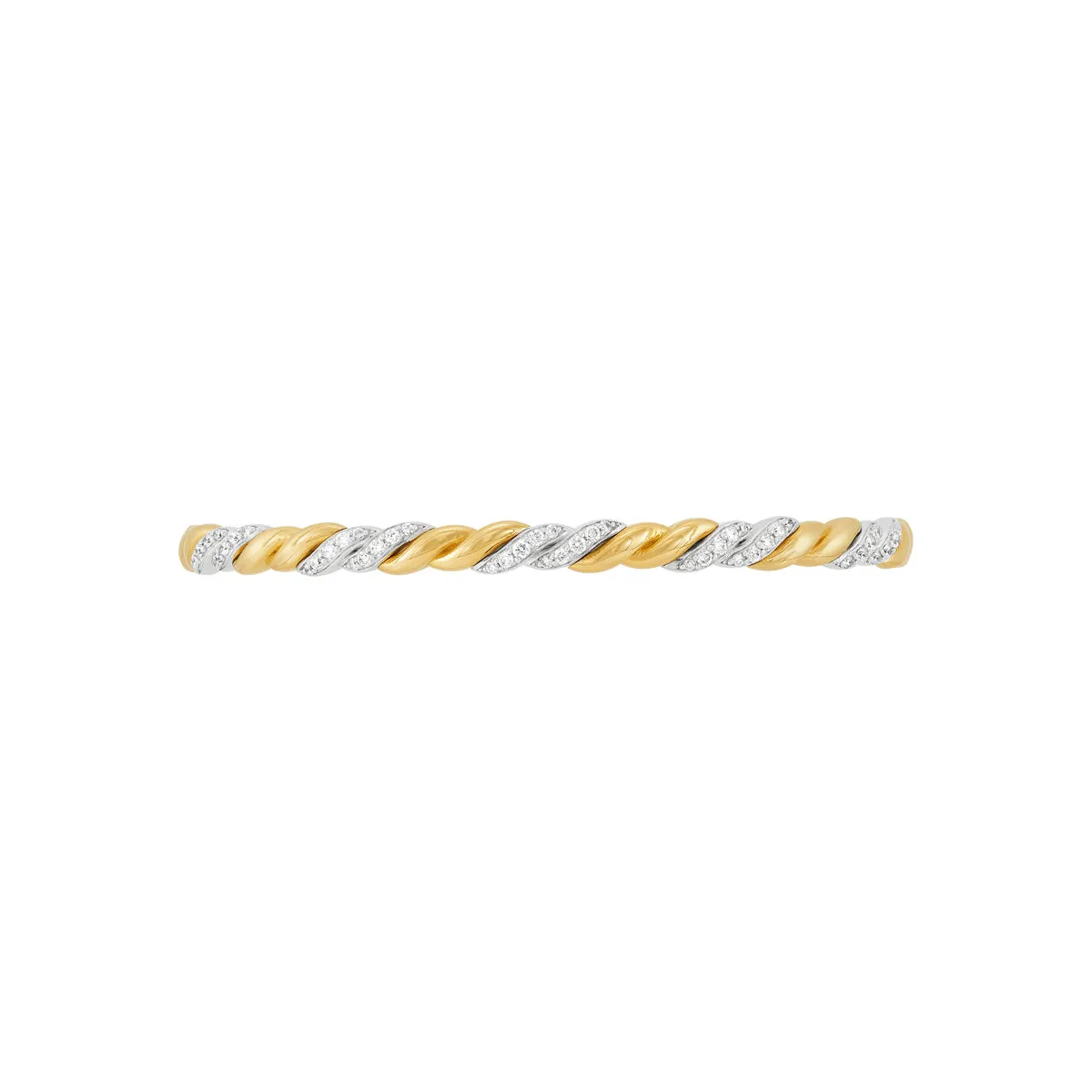 Topper Italia Gold Twisted Cuff Bangle Bracelet