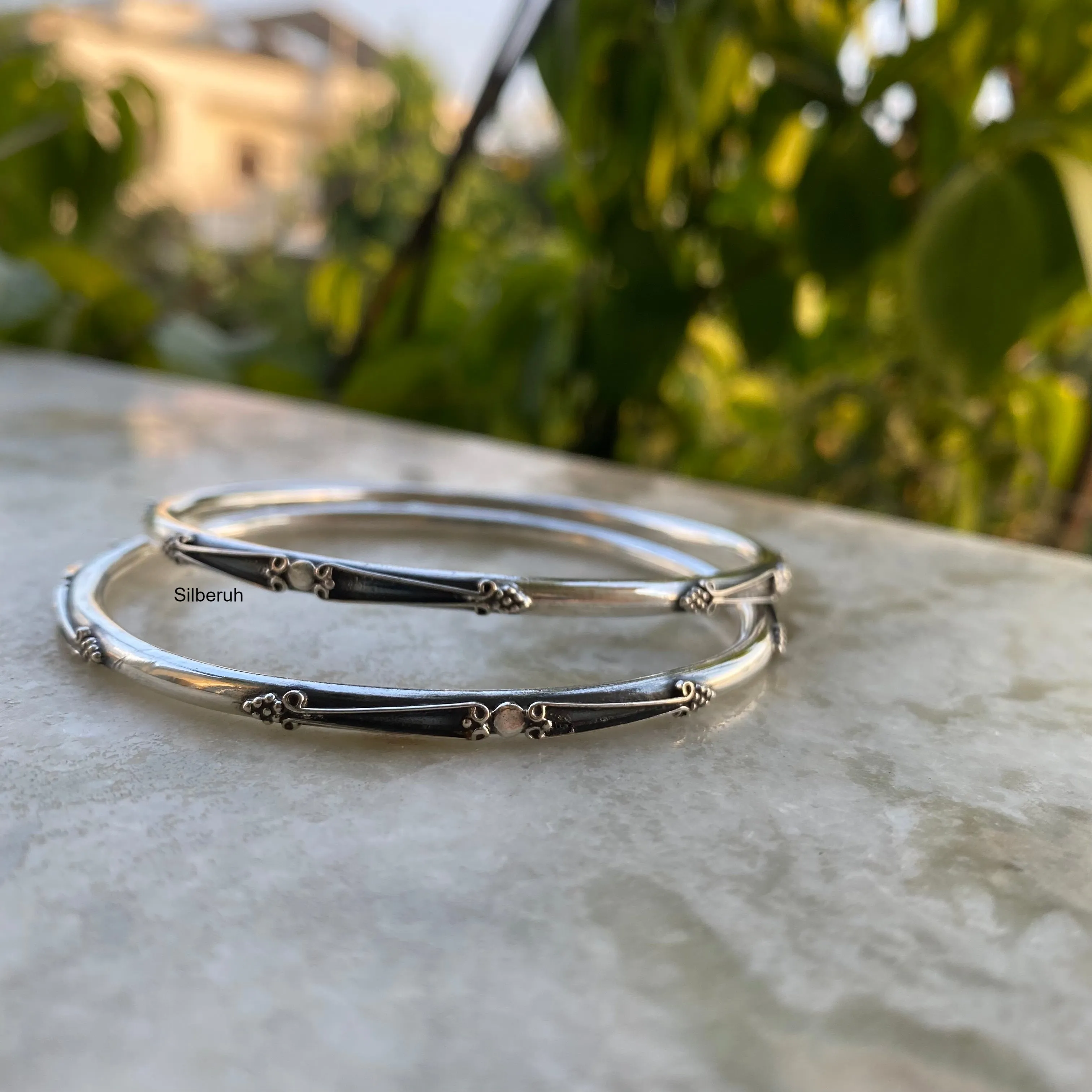 Tribal Silver Bangles