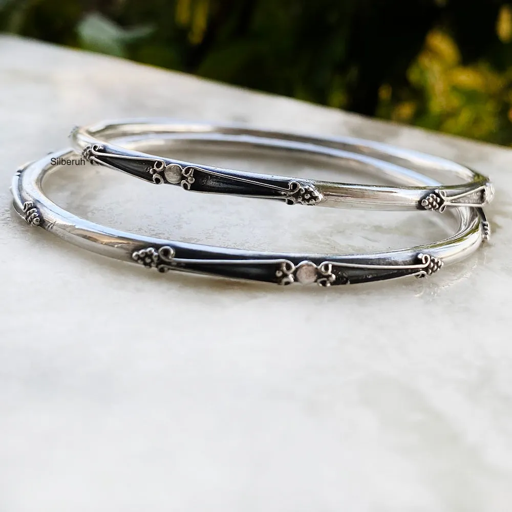 Tribal Silver Bangles